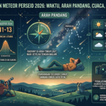 Cara Melihat Hujan Meteor Perseid 2026: Waktu, Arah Pandang, Cuaca, dan Tips Fotografi
