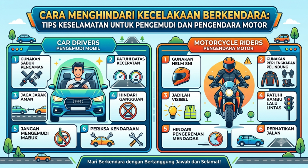 Cara Menghindari Kecelakaan Berkendara: Tips Keselamatan untuk Pengemudi dan Pengendara Motor