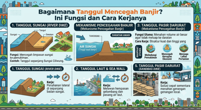 Bagaimana Tanggul Mencegah Banjir? Ini Fungsi dan Cara Kerjanya