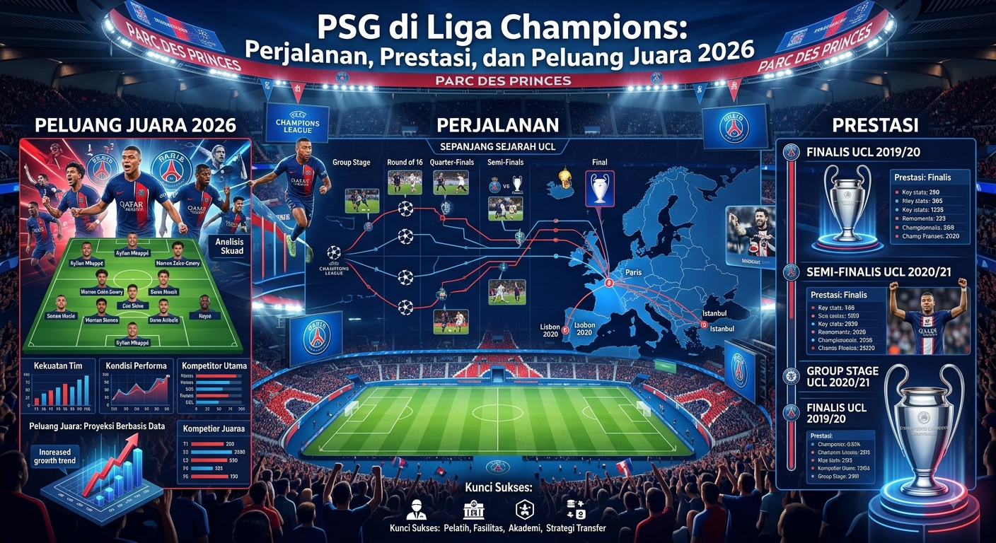 PSG di Liga Champions: Perjalanan, Prestasi, dan Peluang Juara 2026