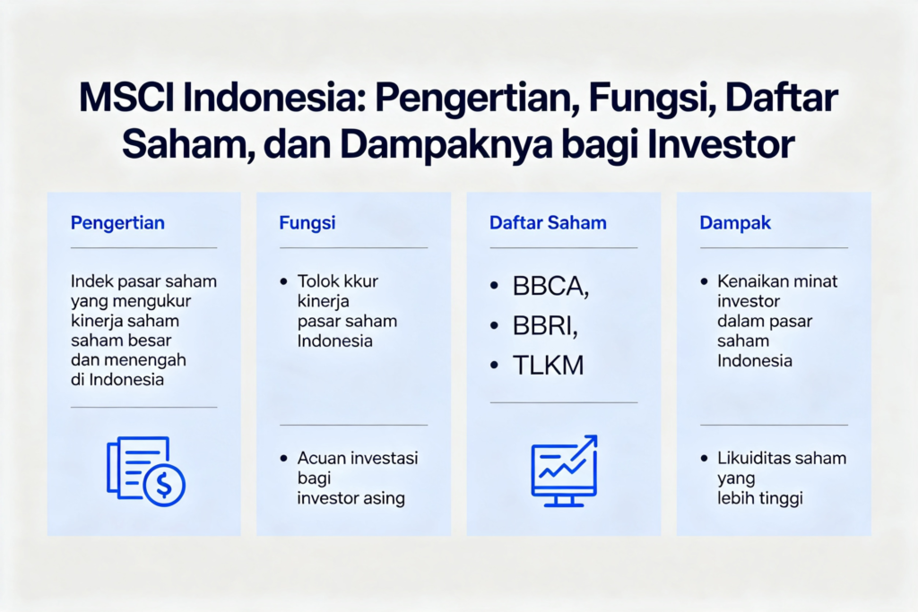 MSCI Indonesia: Pengertian, Fungsi, Daftar Saham, dan Dampaknya bagi Investor