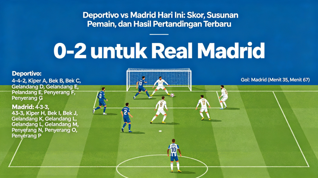 Deportivo vs Madrid Hari Ini: Skor, Susunan Pemain, dan Hasil Pertandingan Terbaru