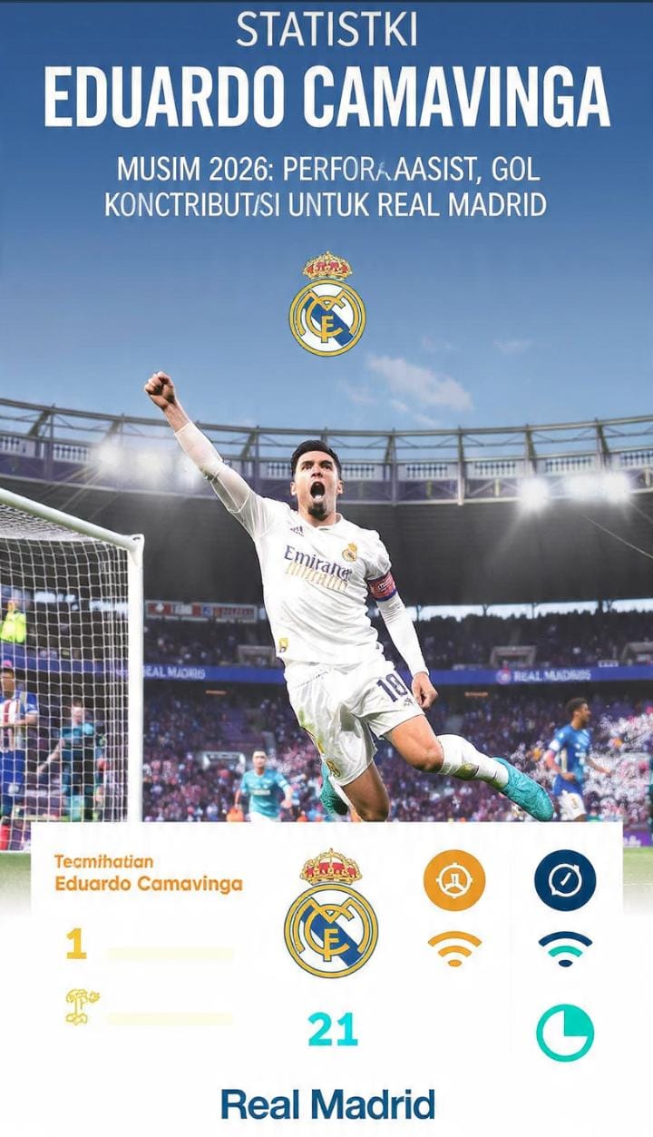 Statistik Eduardo Camavinga Musim 2026: Performa, Assist, Gol, dan Kontribusi untuk Real Mardid