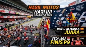 Hasil Moto3 Hari Ini 10 Agustus 2026: David Almansa Juara, Veda Ega Finis p9