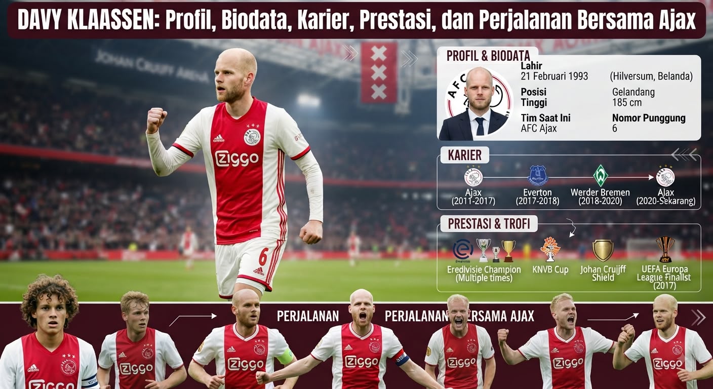 Davy Klaassen: Profil, Biodata, Karier, Prestasi, dan Perjalanan Bersama Ajax