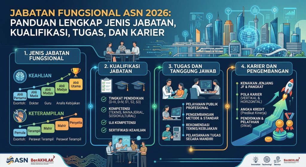 Jabatan Fungsional ASN 2026: Panduan Lengkap Jenis Jabatan, Kualifikasi, Tugas, dan Karier