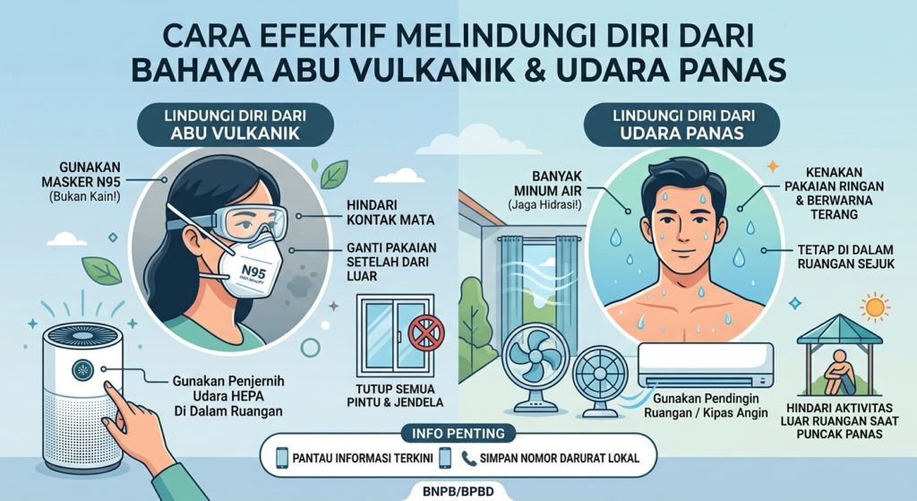 Cara Efektif Melindungi Diri dari Bahaya Abu Vulkanik dan Udara Panas