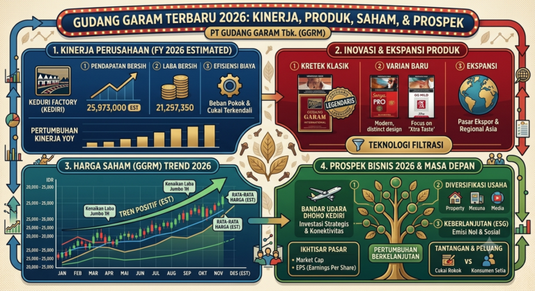 Gudang Garam Terbaru 2026: Kinerja Perusahaan, Produk, Harga Saham, dan Prospek Bisnis