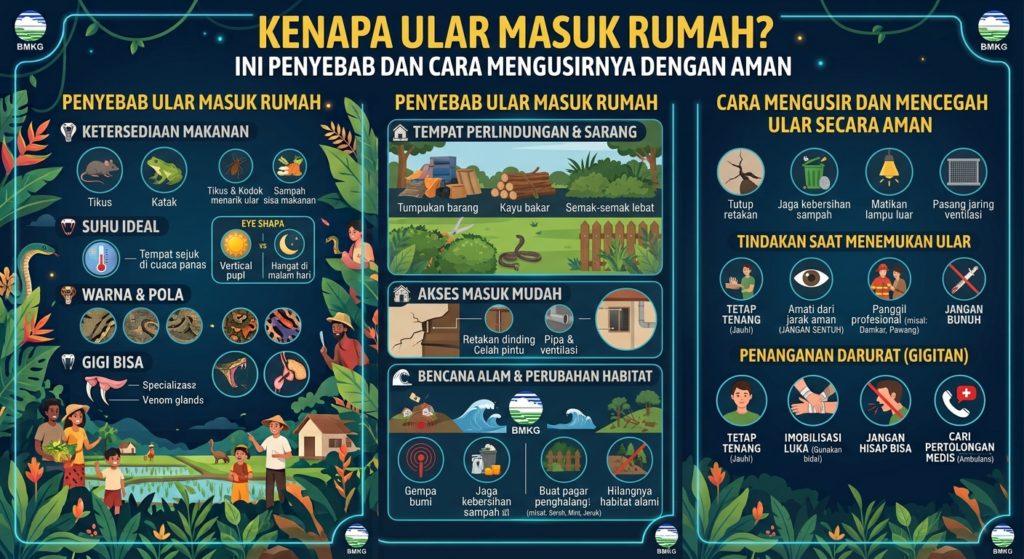 Kenapa Ular Masuk Rumah? Ini Penyebab dan Cara Mengusirnya dengan Aman