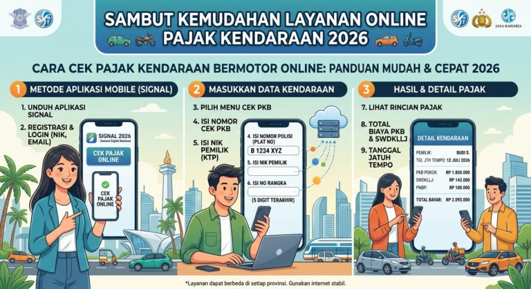Cara Cek Pajak Kendaraan Bermotor 2026 Secara Online: Mudah, Cepat, dan Praktis