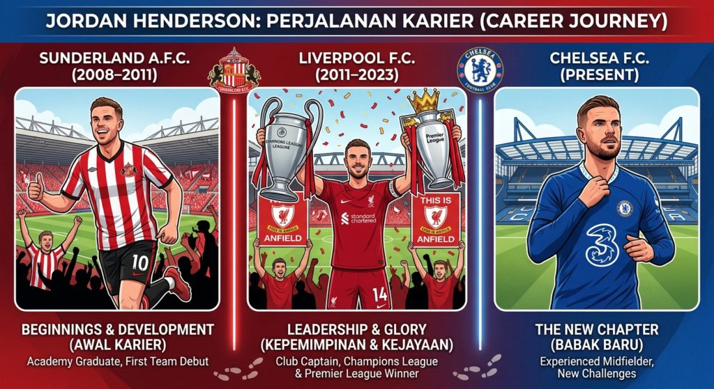 Jordan Henderson dan Perjalanan Kariernya: Dari Sunderland, Liverpool, hingga Chelsea