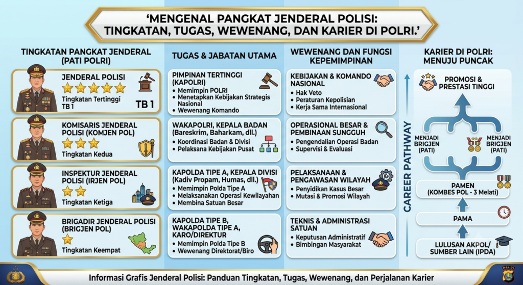 Mengenal Pangkat Jenderal Polisi: Tingkatan, Tugas, Wewenang, dan Karier di Polri