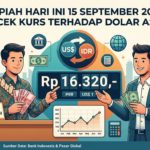 Rupiah Hari Ini 15 September 2026: Cek Kurs terhadap Dolar AS