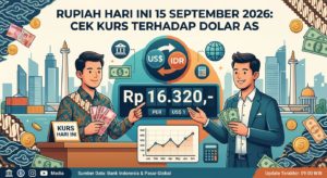 Rupiah Hari Ini 15 September 2026: Cek Kurs terhadap Dolar AS