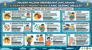 Musim Hujan Membawa Ancaman: 9 Penyakit Mematikan yang Sering Melejit, Warga Harus Waspada dan Siapkan Langkah Pencegahan