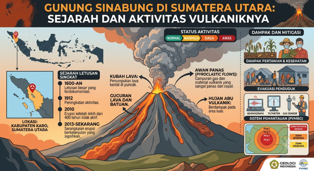Gunung Sinabung di Sumatera Utara: Sejarah dan Aktivitas Vulkaniknya
