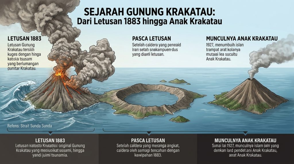 Sejarah Gunung Krakatau: Dari Letusan 1883 hingga Anak Krakatau