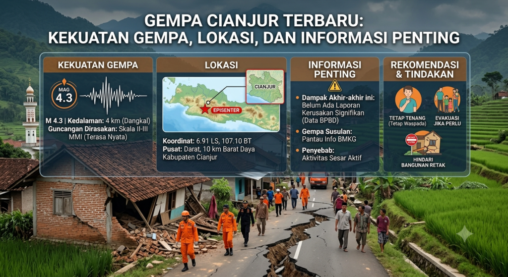 Gempa Cianjur Terbaru: Kekuatan Gempa, Lokasi, dan Informasi Penting
