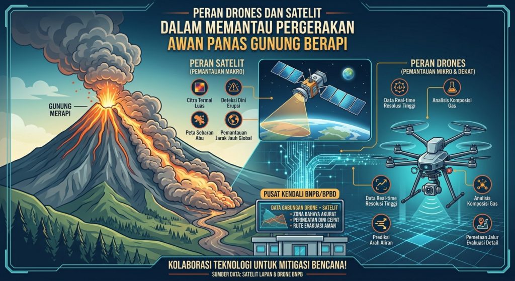 Peran Drones dan Satelit dalam Memantau Pergerakan Awan Panas Gunung Berapi