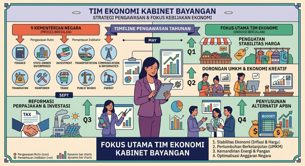 Mengawasi 9 Kementerian Sekaligus, Apa Fokus Utama Tim Ekonomi Kabinet Bayangan?