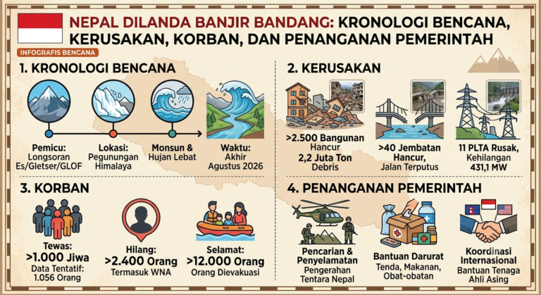 Nepal Dilanda Banjir Bandang: Kronologi Bencana, Kerusakan, Korban, dan Penanganan Pemerintah