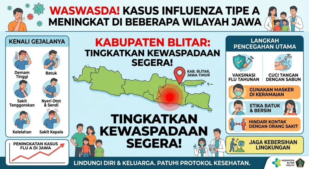 Influenza Tipe A Naik di Sejumlah Wilayah Jawa Timur, Kabupaten Blitar Tingkatkan Kewaspadaan