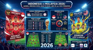 Indonesia vs Malaysia 2026: Jadwal, Prediksi Skor, Head to Head, Line Up, dan Live Streaming
