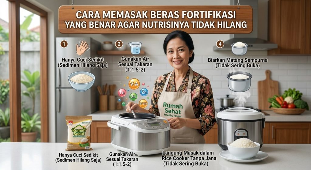 Cara Memasak Beras Fortifikasi yang Benar Agar Nutrisinya Tidak Hilang