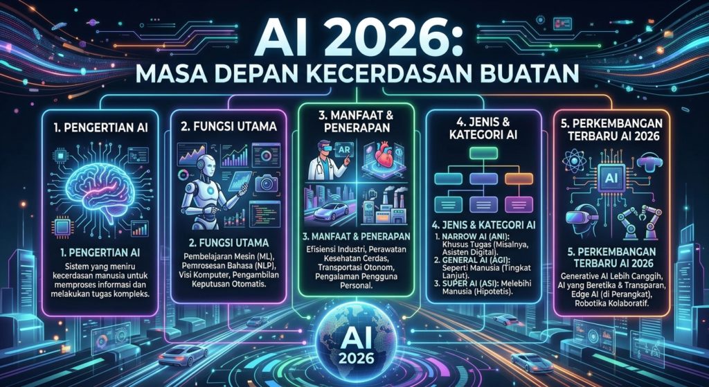 AI 2026: Pengertian, Fungsi, Manfaat, Jenis, dan Perkembangan Teknologi Terbaru
