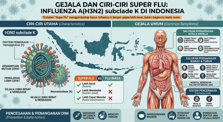 Gejala dan Ciri-Ciri Super Flu Influenza A di Indonesia