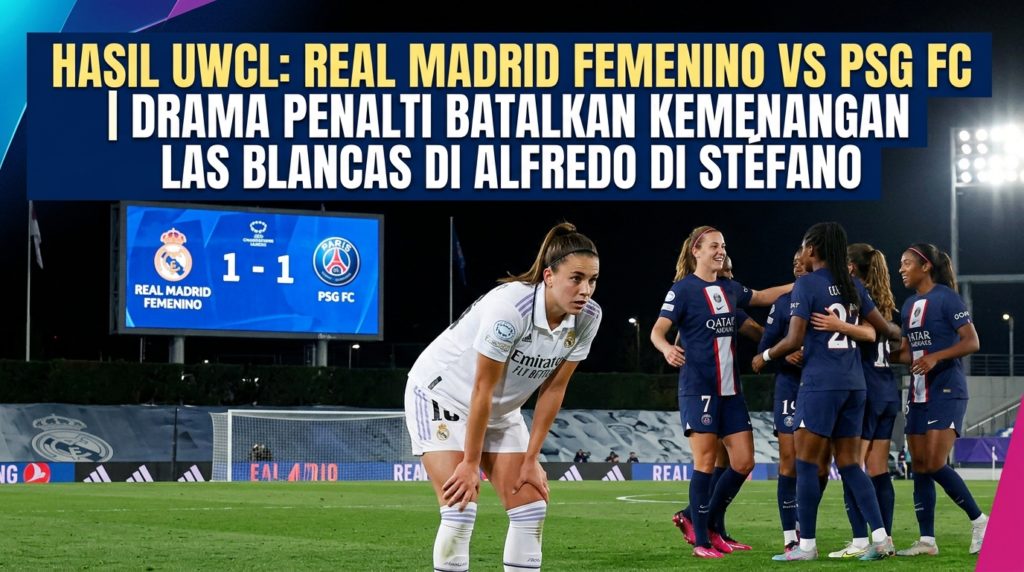 Real Madrid Femenino vs PSG FC: Drama Penalti Batalkan Kemenangan Las Blancas di Alfredo Di Stéfano