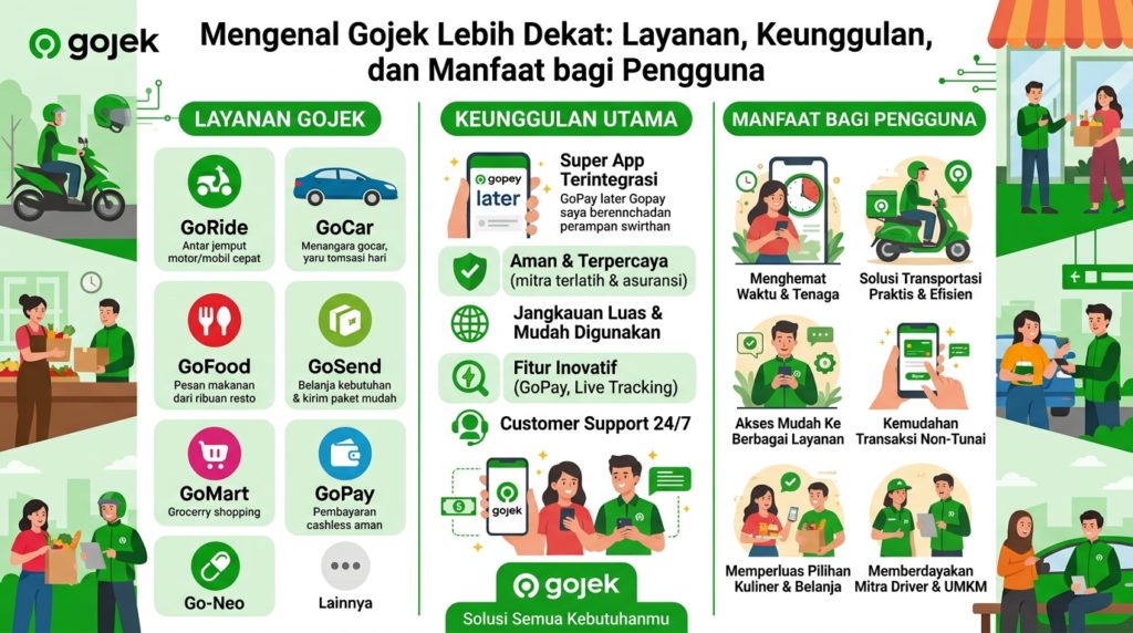 Mengenal Gojek Lebih Dekat: Layanan, Keunggulan, dan Manfaat bagi Pengguna