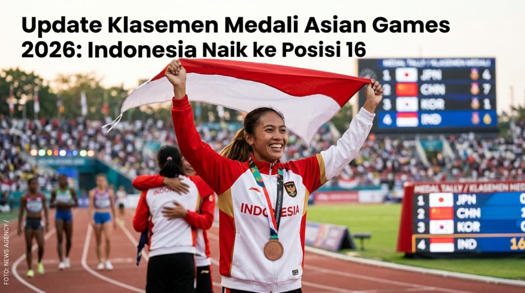 Update Klasemen Medali Asian Games 2026: Indonesia Naik ke Posisi 16