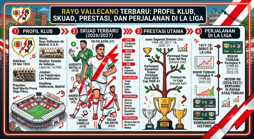 Rayo Vallecano Terbaru: Profil Klub, Skuad, Prestasi, dan Perjalanan di La Liga