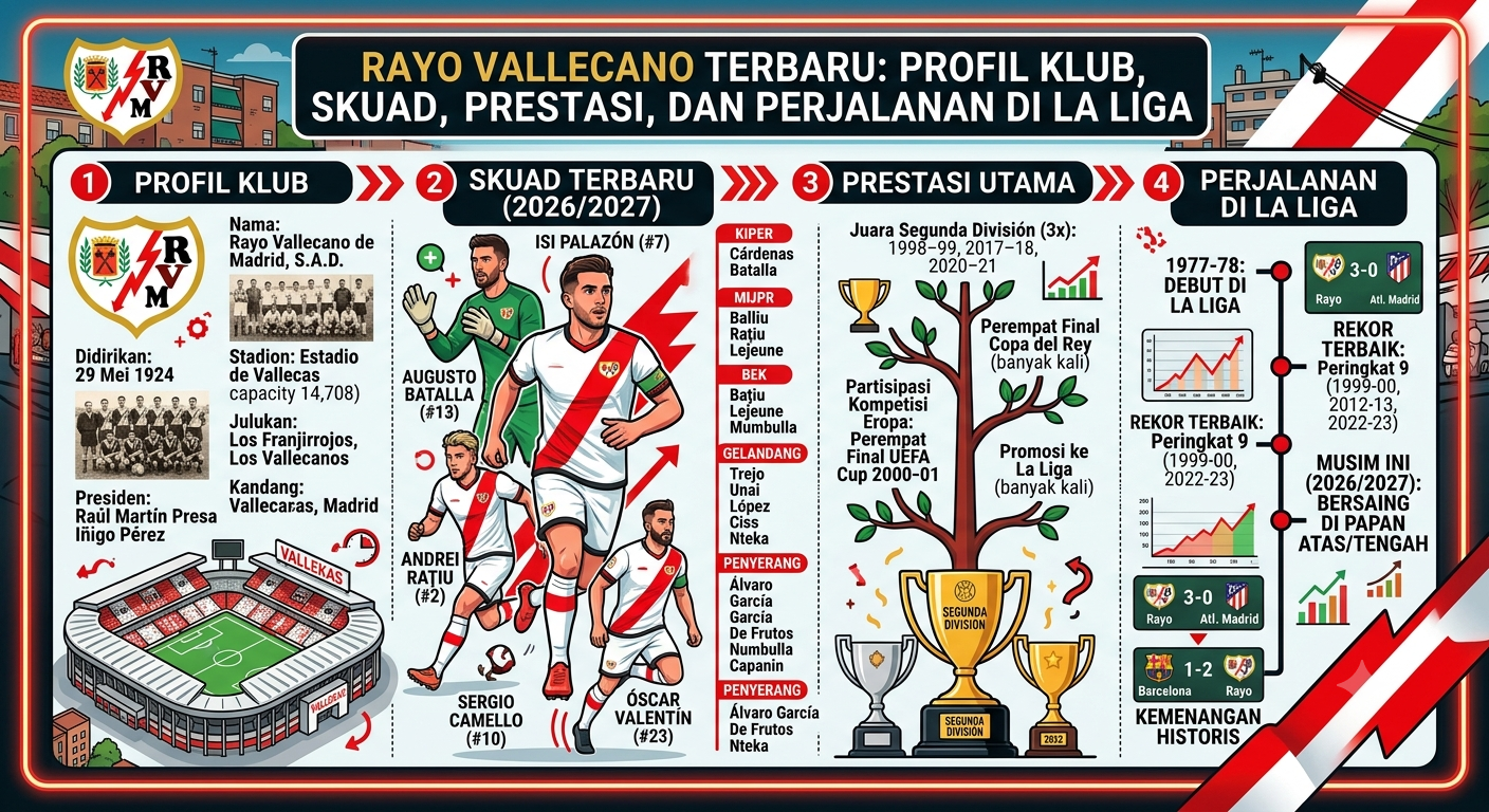 Rayo Vallecano Terbaru: Profil Klub, Skuad, Prestasi, dan Perjalanan di La Liga