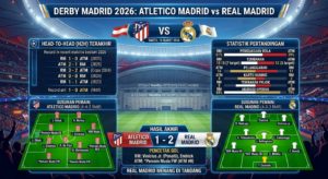 Atletico Madrid vs Real Madrid 2026: H2H, Susunan Pemain, Statistik, Pencetak Gol, dan Hasil Akhir
