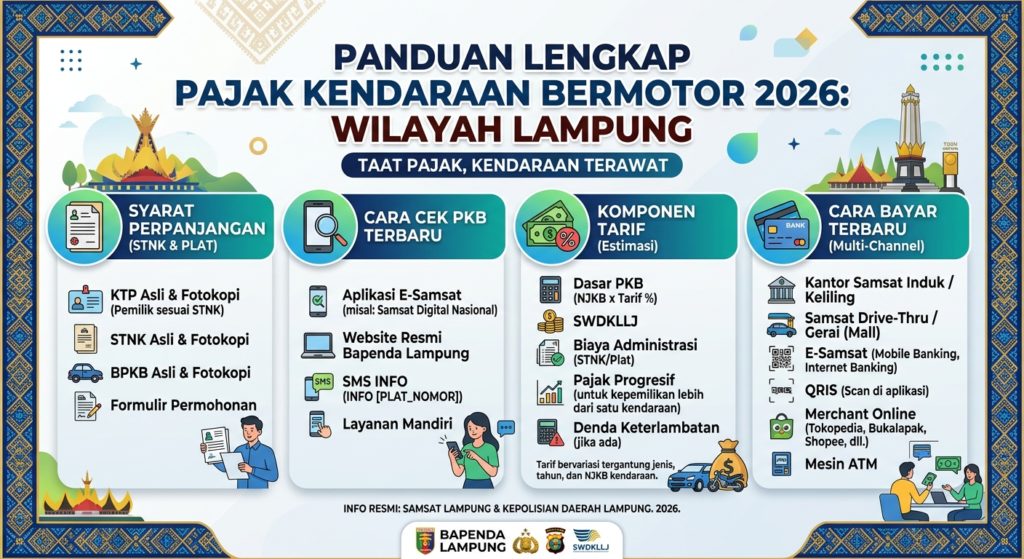 Pajak Kendaraan Bermotor 2026: Syarat, Cara Cek, Tarif, dan Cara Bayar Terbaru