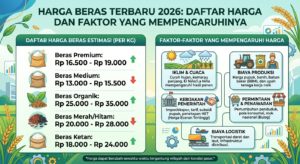 Harga Beras Terbaru 2026: Daftar Harga dan Faktor yang Mempengaruhinya