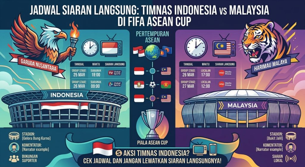 Jadwal Siaran Langsung Timnas Indonesia vs Malaysia di FIFA ASEAN Cup
