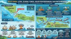 Selat Sunda: Letak, Sejarah, Fungsi, Jalur Penyeberangan, dan Fakta Menarik
