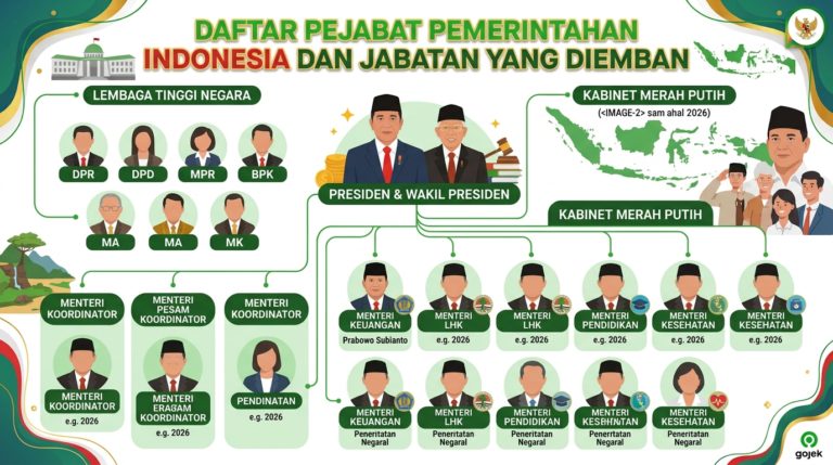 Daftar Pejabat Pemerintahan Indonesia dan Jabatan yang Diemban