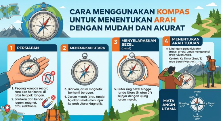 Cara Menggunakan Kompas untuk Menentukan Arah dengan Mudah dan Akurat
