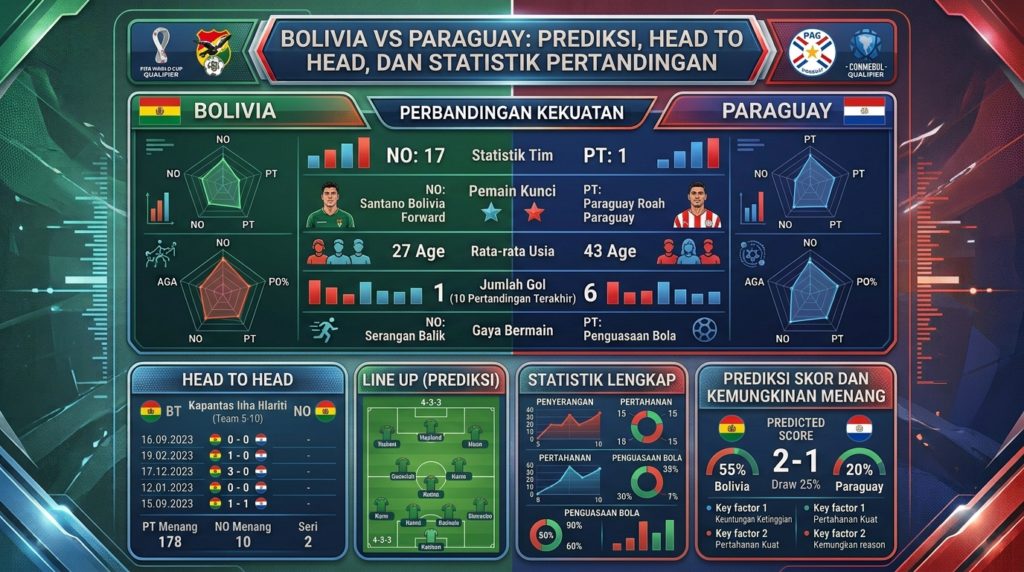 Bolivia vs Paraguay: Prediksi, Head to Head, dan Statistik Pertandingan