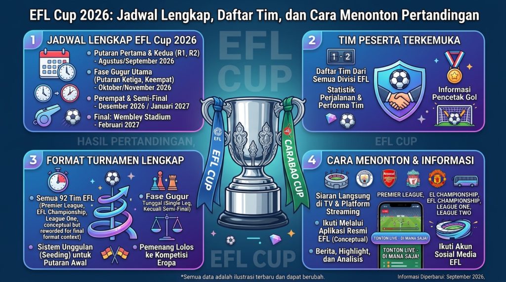 EFL Cup 2026: Jadwal Lengkap, Daftar Tim, dan Cara Menonton Pertandingan