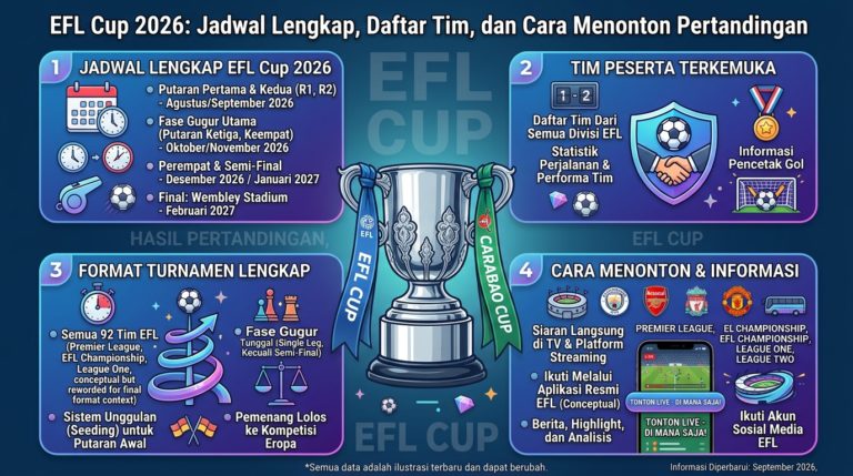 EFL Cup 2026: Jadwal Lengkap, Daftar Tim, dan Cara Menonton Pertandingan