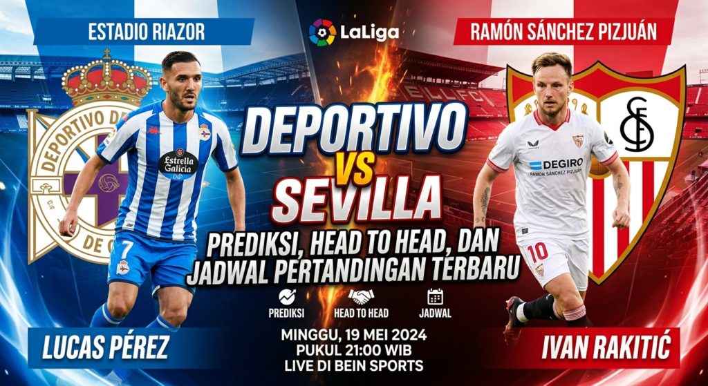 Deportivo vs Sevilla: Prediksi, Head to Head, dan Jadwal Pertandingan Terbaru