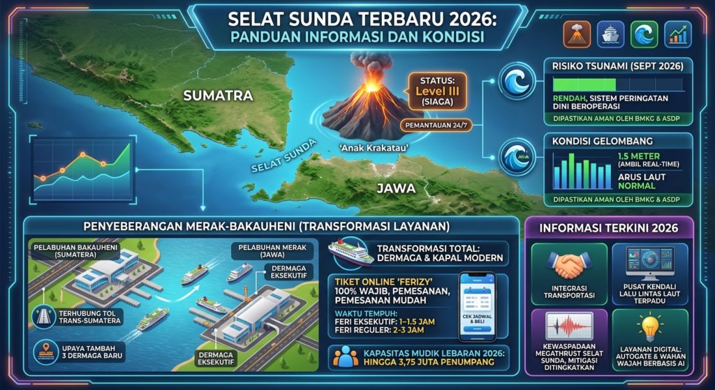 Selat Sunda Terbaru 2026: Kondisi Perairan, Penyeberangan Merak-Bakauheni, dan Informasi Terkini