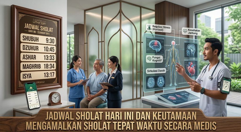 Jadwal Sholat Hari Ini dan Keutamaan Mengamalkan Sholat Tepat Waktu Secara Medis