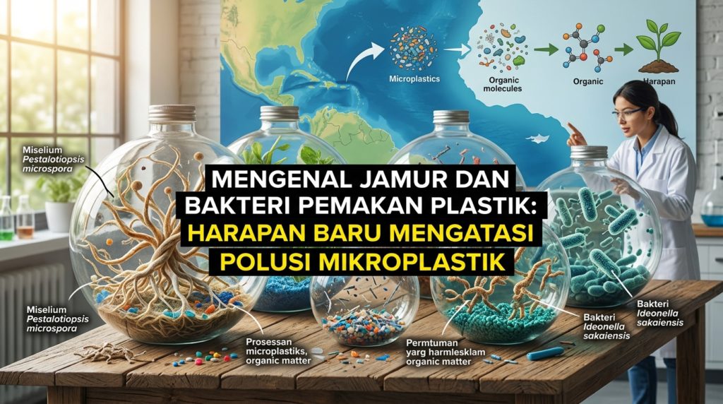 Mengenal Jamur dan Bakteri Pemakan Plastik: Harapan Baru Mengatasi Polusi Mikroplastik