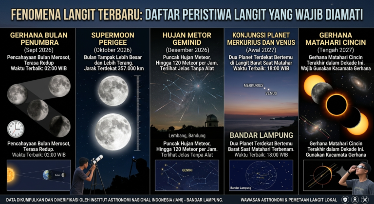 Fenomena Langit Terbaru: Daftar Peristiwa Langit yang Wajib Diamati